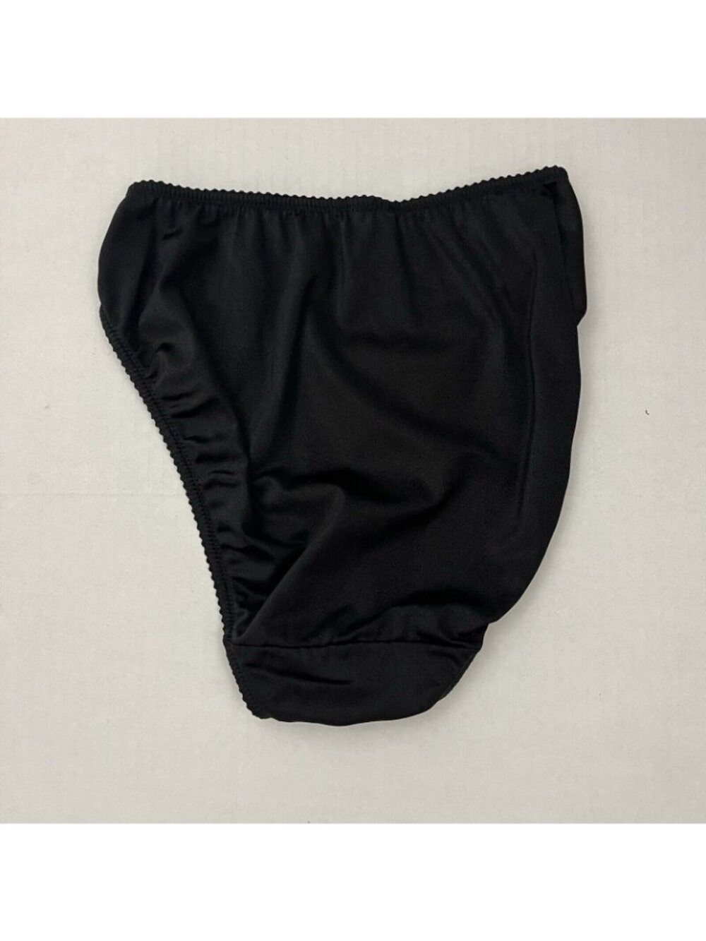 Lunaire Women's M / 6 High Cut Panties Panty Black Nylon Cotton Gusset - Picture 3 of 5